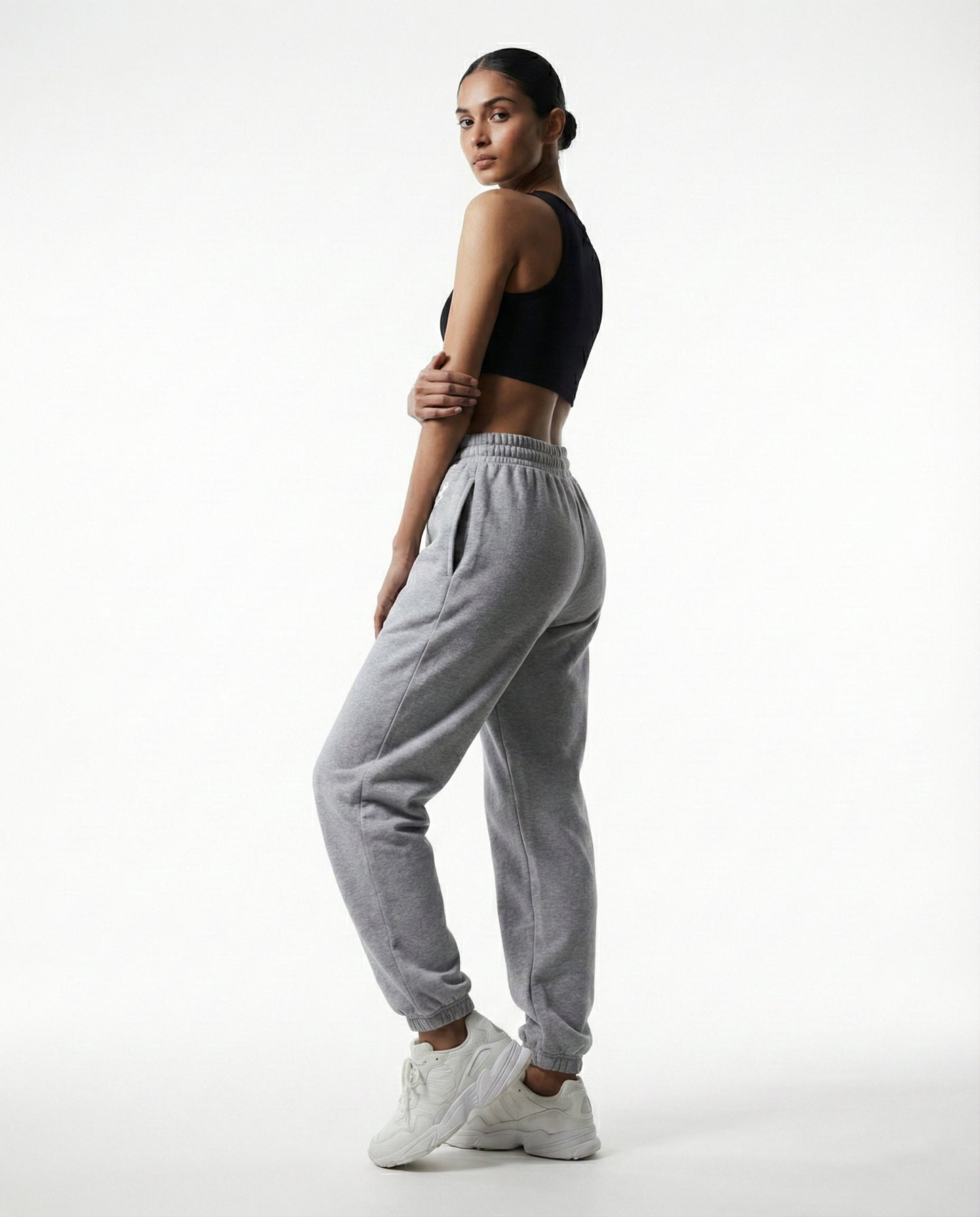 Women's Grey Melange Sweatpants
